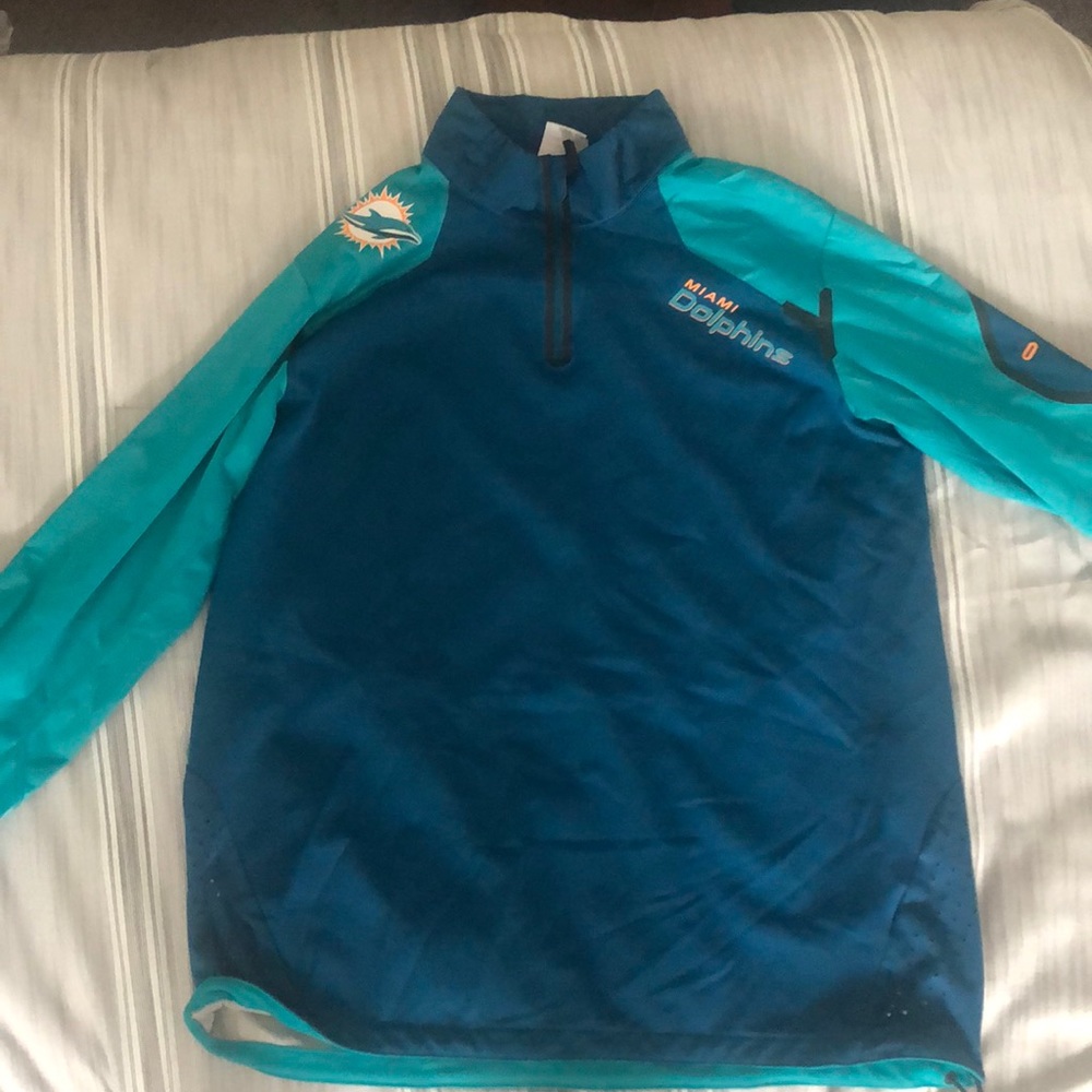 Miami dolphins zip up sweatshirt